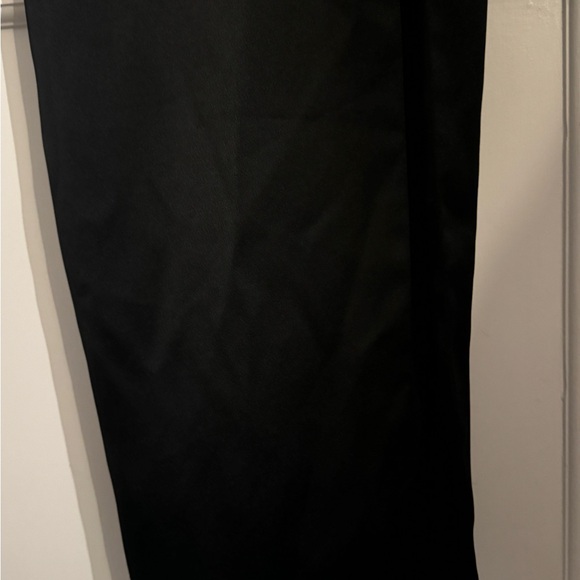 🐈‍⬛RASARIO Split Front Hem Gown - Black Satin - FR36 - NWT* NEVER WORN!🐈‍⬛ - Picture 5 of 15